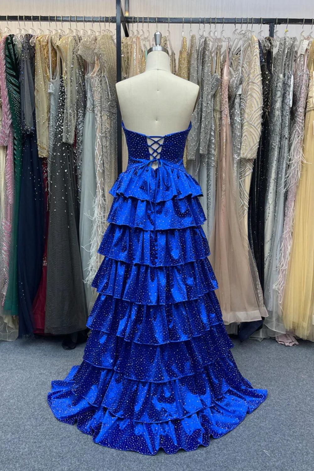 Sweetheart A-line Strapless Sleeveless Long Prom Dress with Split