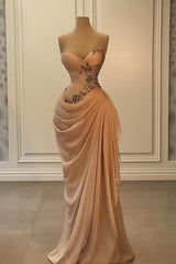 Sweetheart Mermaid Long Chiffon Prom Dress with Beads